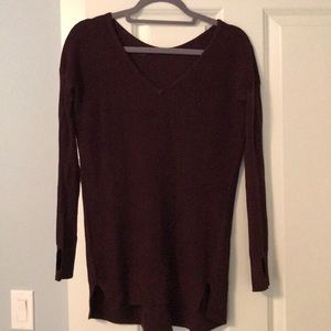 Cranberry V-Neck Sweater